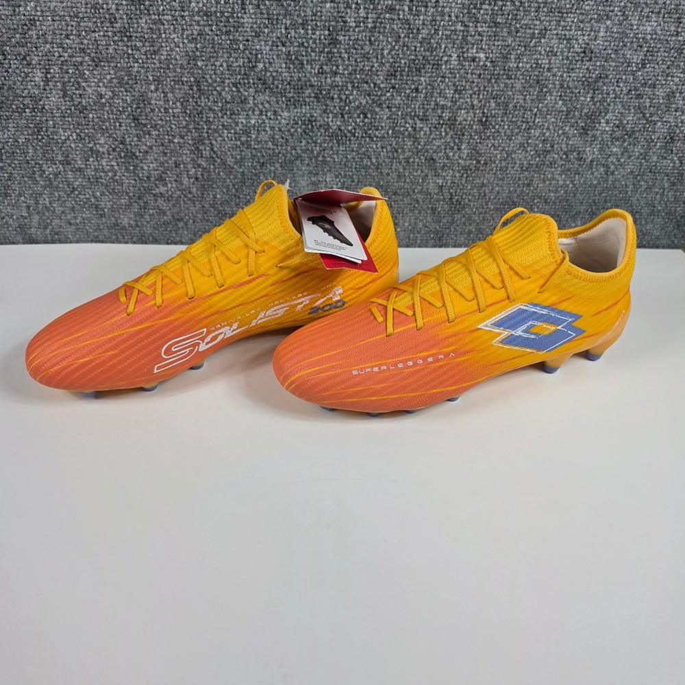 Lotto Solista 200 III Gravity FG Soccer Cleats Yellow Orange Mens 10.5